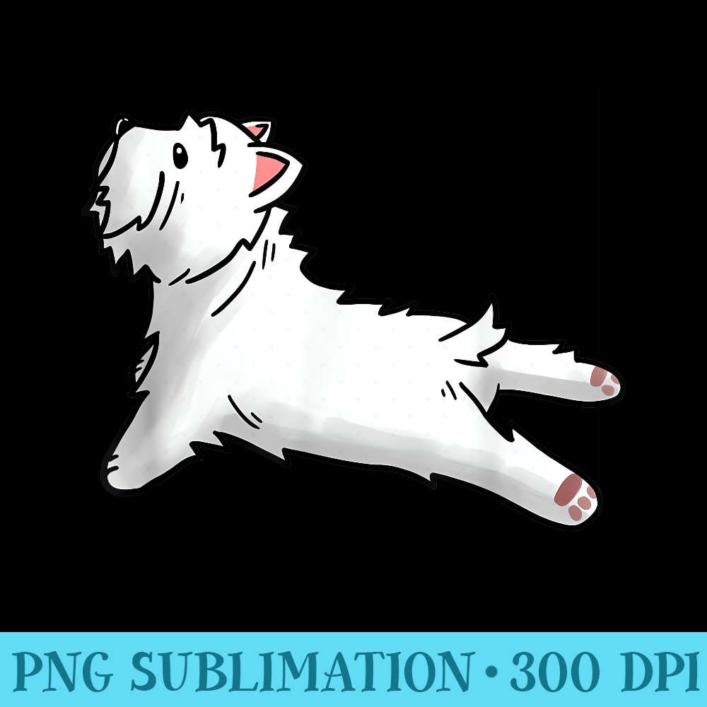 Westie Yoga Pose Funny Dog - High Quality PNG Files - Capture Imagination with Every Detail