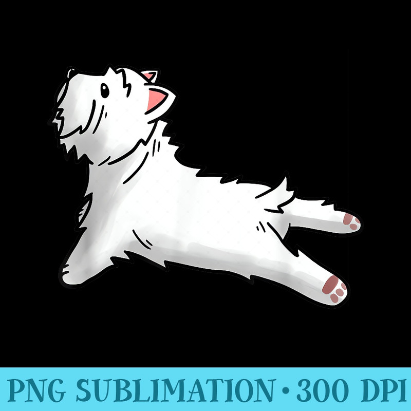 Westie Yoga Pose Funny Dog - High Quality PNG Files - Capture Imagination with Every Detail