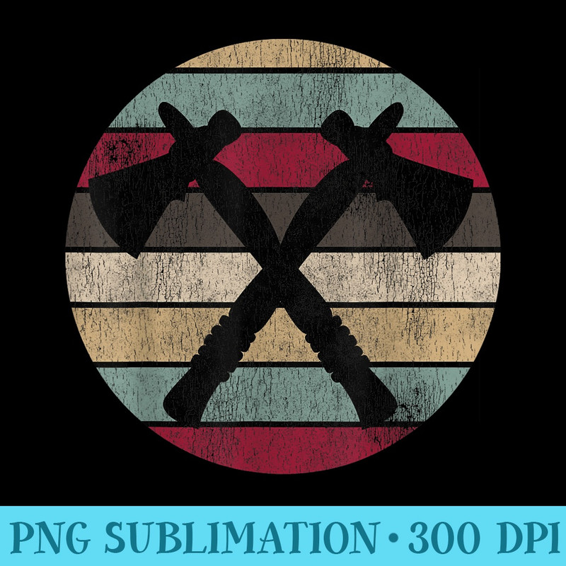 Axe Throwing Tshirt Vintage Retro Hatchet Design - Transparent PNG Download - Quick And Seamless Download Process