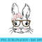 Cute Bunny Face Leopard Print Glasses EASTER - PNG Image Download - Unleash Your Creativity
