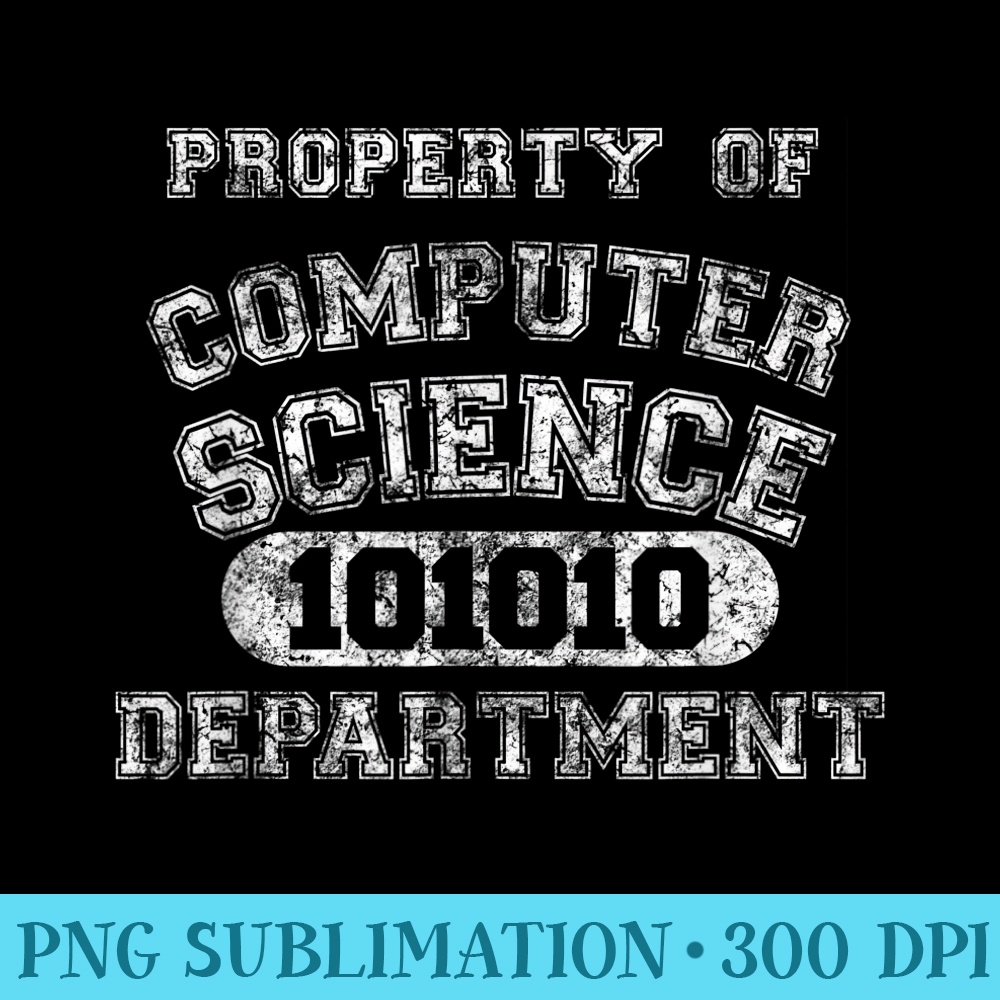Funny Nerdy Computer Science Dept Distressed Tech - PNG Transparent Background Download - Eco Friendly And Sustainable Digital Products