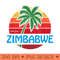 Zimbabwe Summer Palm Tree Beach Souvenir - PNG design downloads - Trendsetting And Modern Collections
