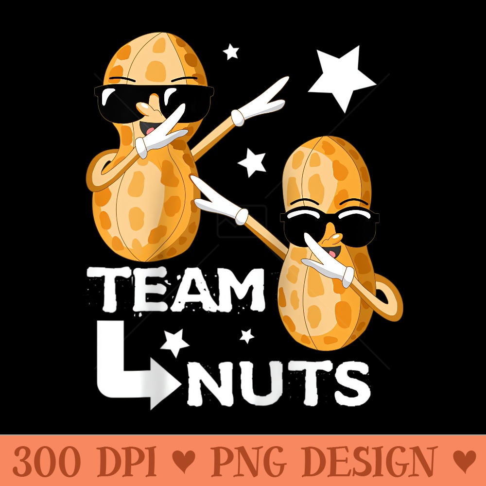 Team Nuts Funny Dabbing Team Gender Reveal Party Raglan Baseball - Vector PNG download - Spice Up Your Sublimation Projects