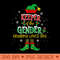 Elf Christmas Pajamas Keeper Of The Gender Grandma - High Quality PNG download - Easy To Print And User Friendly Designs
