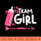 Cute Team Girl Babyparty Gender Reveal Baby Shower - Free PNG download - Create with Confidence