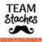 Team Staches Team Gender Reveal Premium - PNG Prints - Transform Your Sublimation Creations