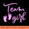 Team Girl Pregnancy Gender Reveal Baby Shower Party Raglan Baseball - High Quality PNG download - Lifetime Access To Purchased Files