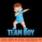 Gender Reveal Party Team Baby Announcement Men - High Resolution PNG image download - Perfect for Sublimation Mastery