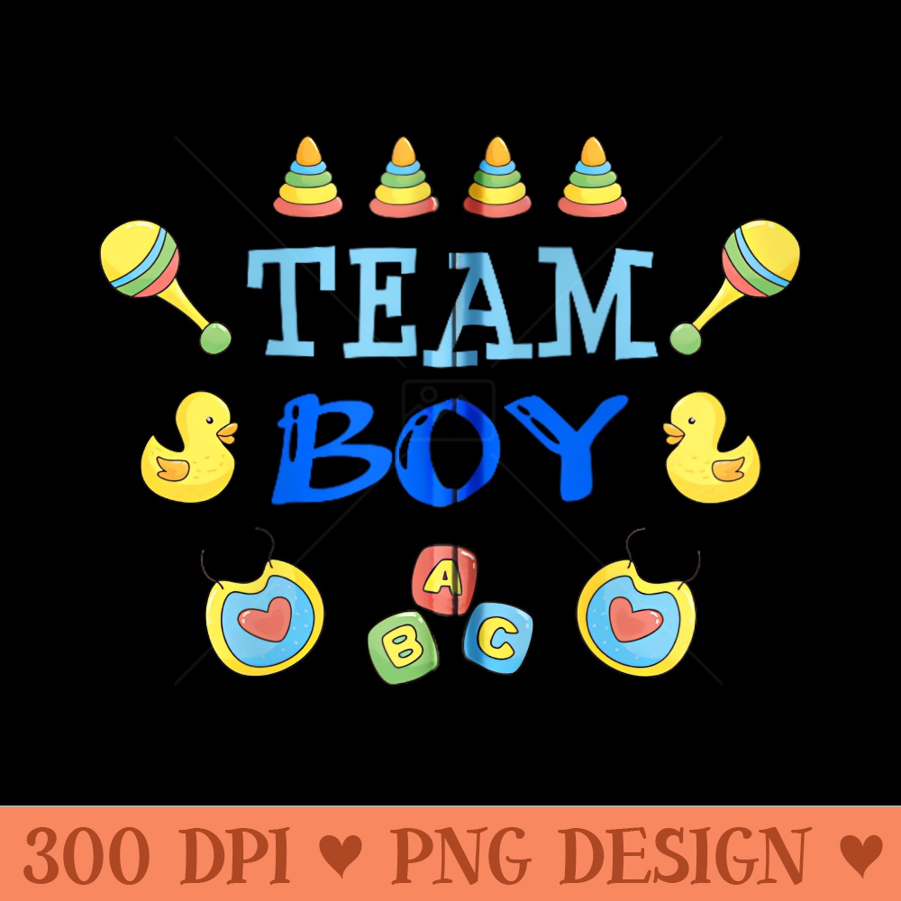 Team ABC Block Blue Gender Reveal Pregnancy Mothers Day - High Quality PNG files - Perfect for Sublimation Mastery