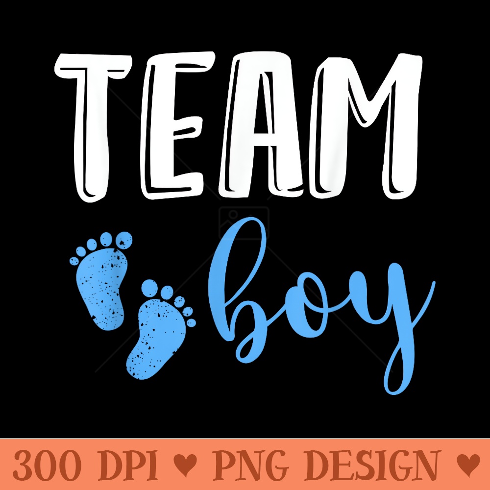 Team Pregnancy Announcement Blue Gender Reveal Party - PNG design assets - Bold & Eye Catching