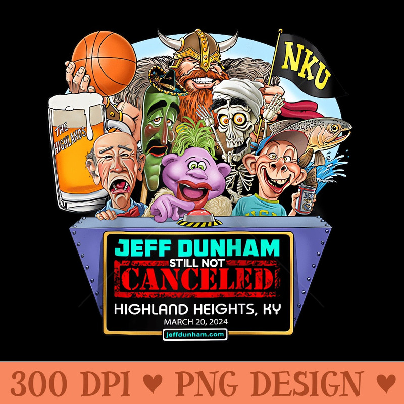 Jeff Dunham Highland Heights, KY 2024 Raglan Baseball - Unique PNG Artwork - High Resolution And Print Ready Designs