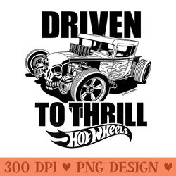 hot wheels driven to thrill premium - png prints