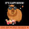 Its Capy Hour Capybara Cocktails Funny Rodent Capibara Pun - Transparent PNG Clipart - Perfect for Sublimation Art