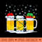 Beer Christmas Mug Santa Elf Hat Xmas Tree Lights Men - PNG Download - Perfect for Sublimation Mastery