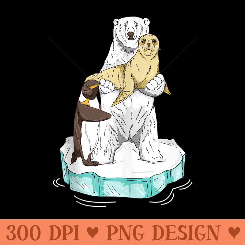 Global Warming Polar Bear Climate Change Awareness Earth Day - Clipart PNG - Transform Your Sublimation Creations