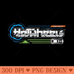 hot wheels tech logo raglan baseball - digital png artwork