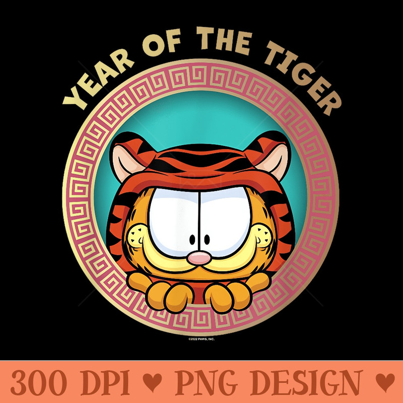 Garfield Chinese New Year 2022 Garfield Year Of The Tiger - PNG design downloads - Lifetime Access To Purchased Files