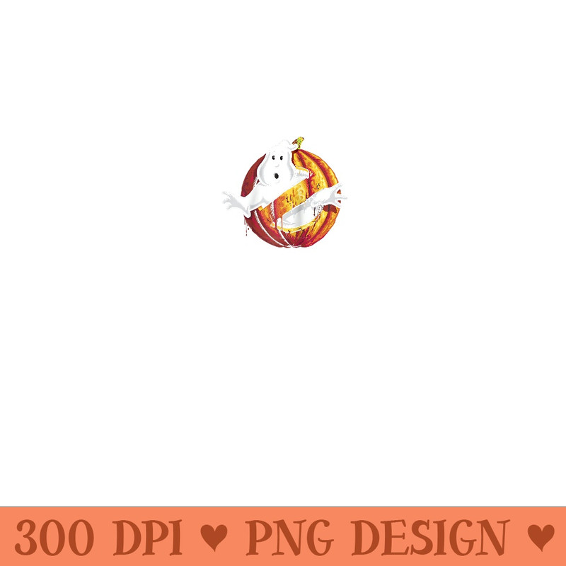 Ghostbusters Classic Logo Halloween Pumpkin Raglan Baseball - Printable PNG Images - Perfect for Creative Projects