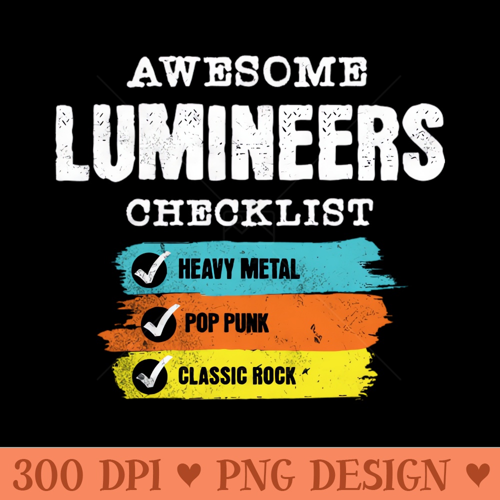 Awesome Luminer checklist - Vector PNG Clipart - Stunning Sublimation Graphics