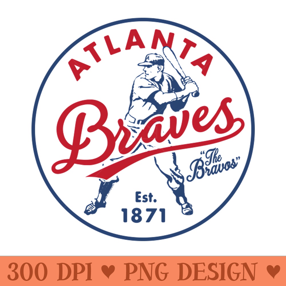 Old Style Atlanta Braves 2 by Buck - Modern PNG designs - Instant Access To Downloadable Files