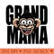 Pop Art Grand Mama Cute Monkey - Transparent PNG Clipart - Instant Access To Downloadable Files