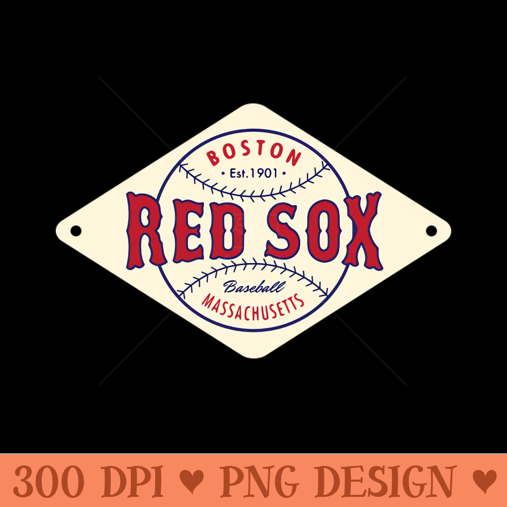 Boston Red Sox Diamond 2 by Buck Originals - PNG Download - Premium Quality PNG Artwork
