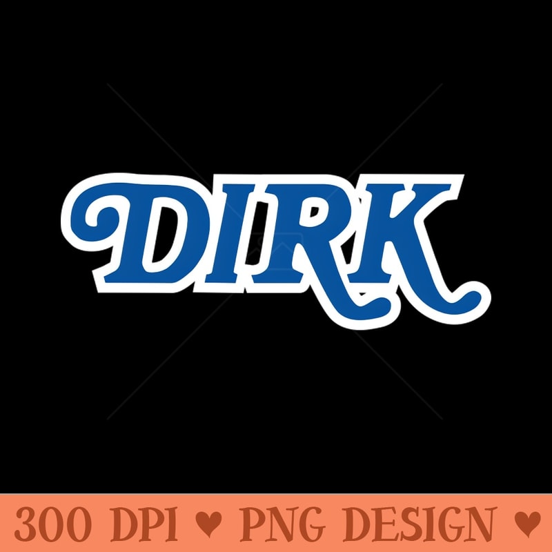 Dirk Mavs Retro Logo Blue - Mug Sublimation PNG - Quick And Seamless Download Process