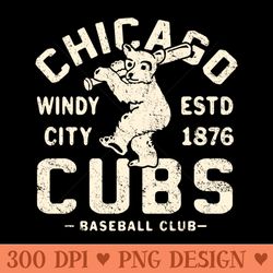 chicago cubs retro 1 by buck - png design files
