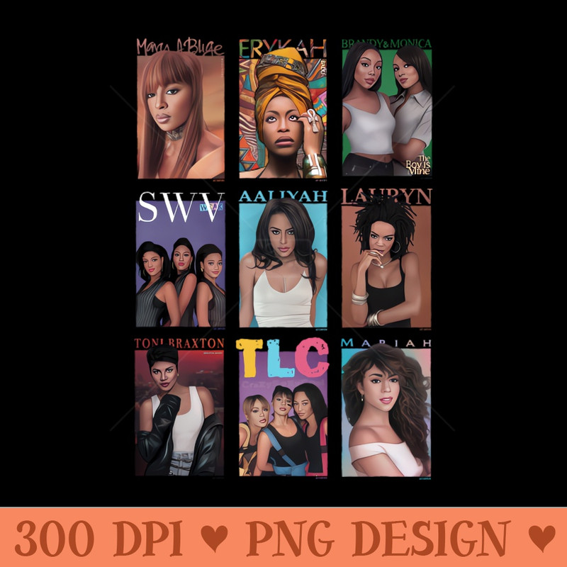 90s RnB Soul - PNG graphics - Bold & Eye Catching
