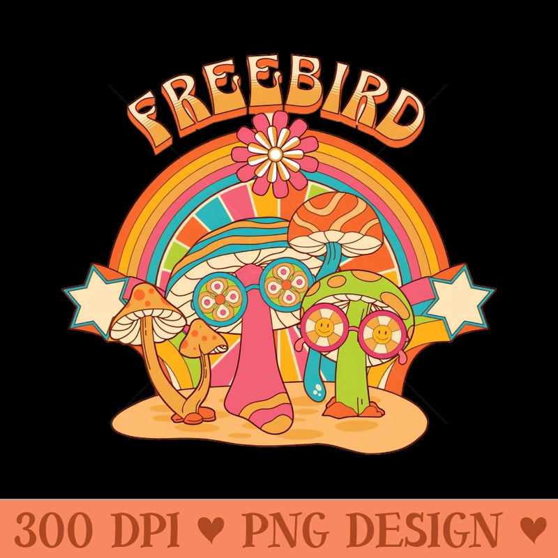 freebird mushroom band - Digital PNG Artwork - Stunning Sublimation Graphics