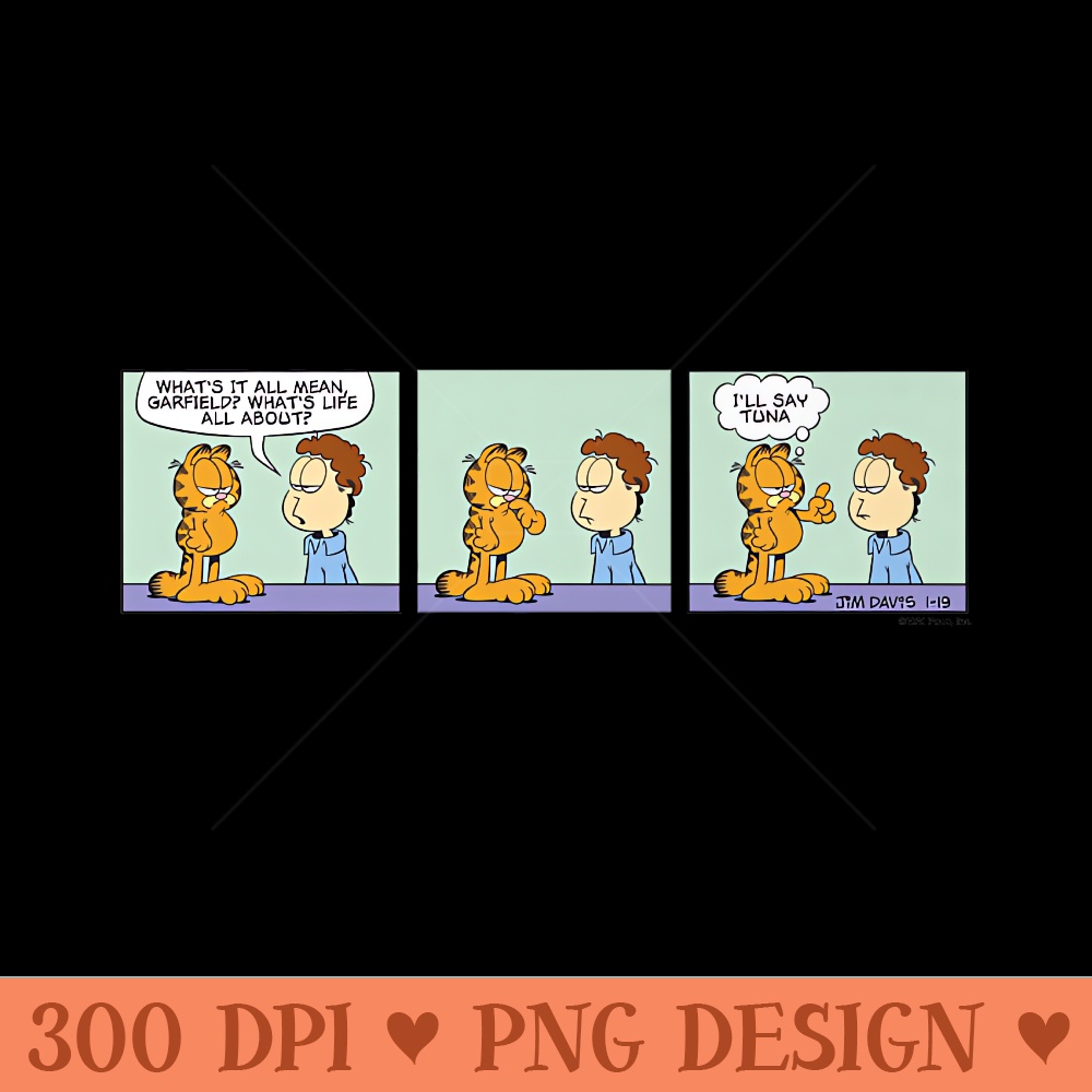 Garfield Jon Arbuckle Garfield Comic Strip Premium - High Quality PNG Files - Unique And Exclusive Designs