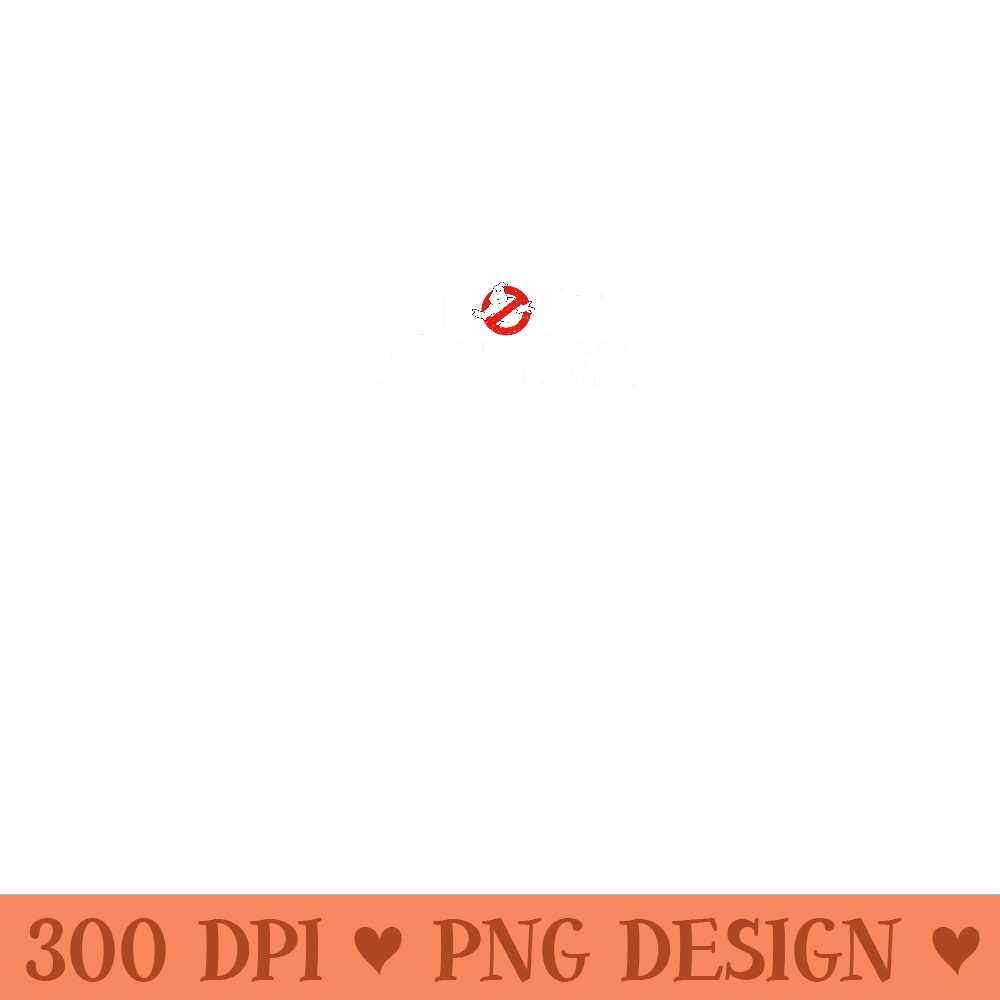 Ghostbusters Faded White Text Logo Sweatshirt - PNG Design Files - Perfect for Personalization