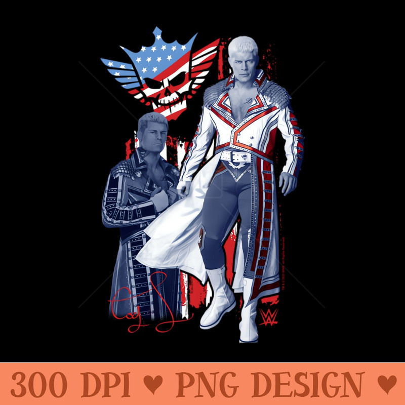 Cody Rhodes Americana Retro - PNG Clipart for Graphic Design - Perfect for Personalization