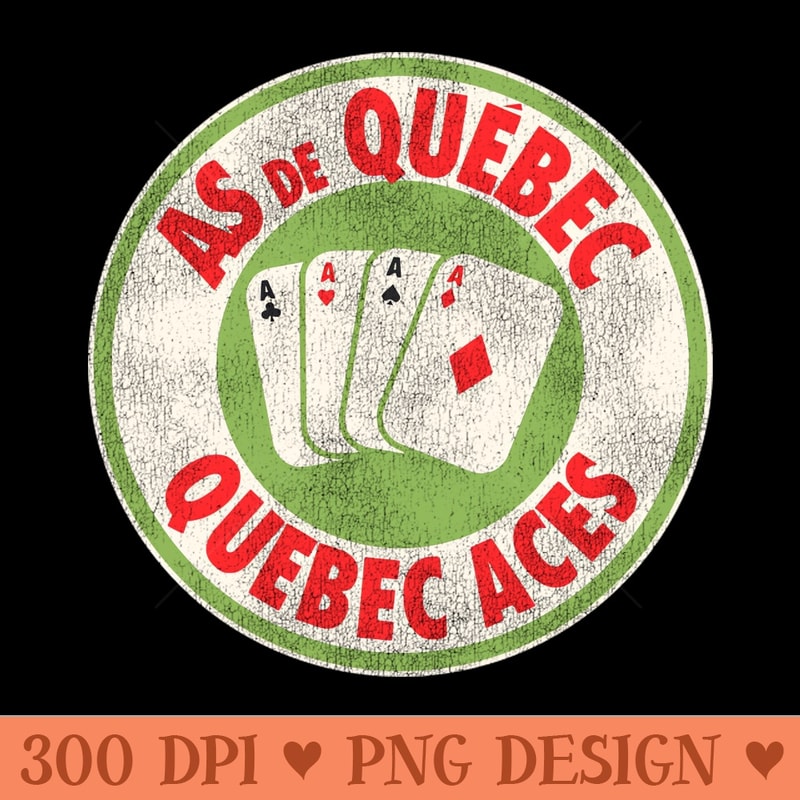 Defunct As De Quebec Aces Hockey Team - Mug Sublimation PNG - Spice Up Your Sublimation Projects