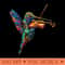 Hummingbird Playing Violin - PNG Prints - Instant Access To Downloadable Files