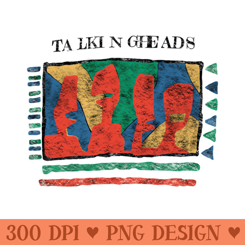 Talking Heads Vintage 80s - Vector PNG Clipart - Perfect for Personalization