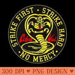 cobra kai no mercy - modern png designs