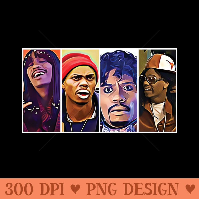 Many Faces of Dave Chappelle - Vector PNG Clipart - Bring Your Designs to Life
