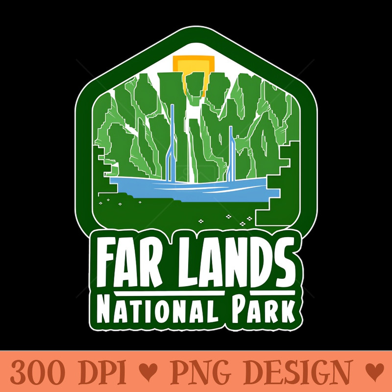 Far Lands National Park Pocket Logo - Unique PNG Artwork - High Resolution And Print Ready Designs