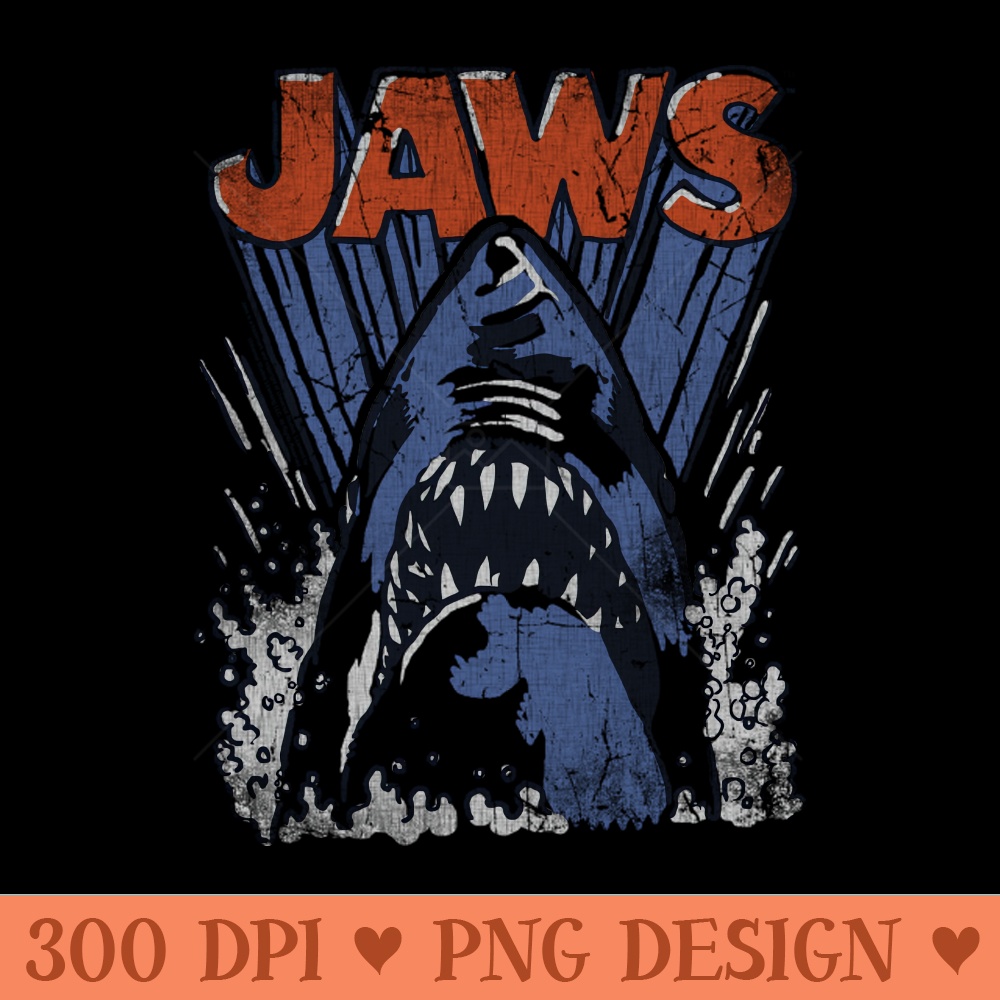 JAWS Retro Replica - PNG image download - Lifetime Access To Purchased Files