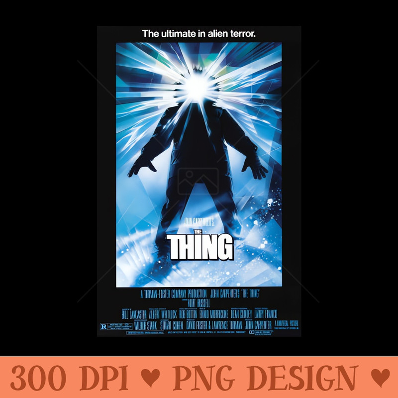 The Thing Movie Poster - PNG Download - Perfect for Sublimation Art