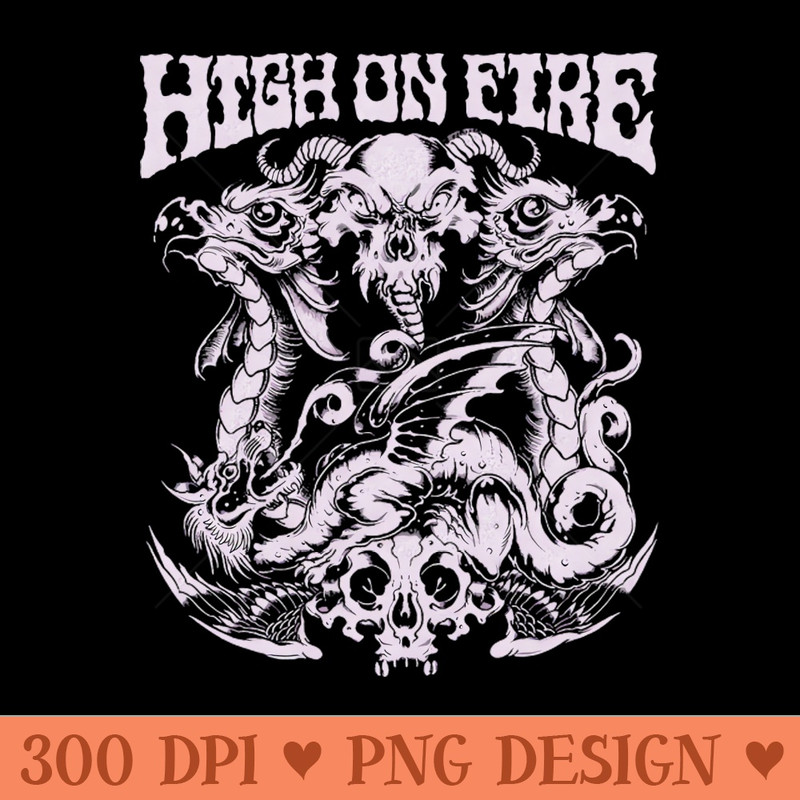 High On Fire - Vector PNG Clipart - Unlock Vibrant Sublimation Designs