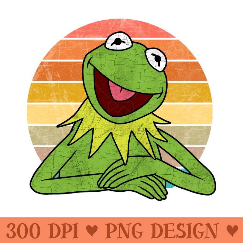 Kermit The Frog - Digital PNG Artwork - Enhance Your Apparel