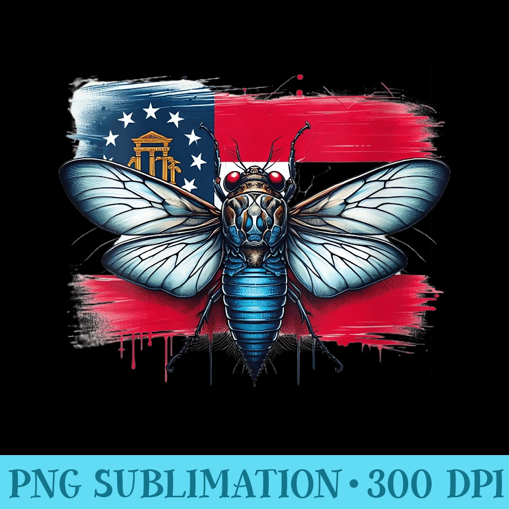 Womens The Cicada Tour Invasion 2024 Georgia - Digital PNG Artwork - Trendsetting And Modern Collections