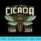 The Great Cicada Comeback Tour 2024 Brood XIX XIII - Unique Sublimation PNG Download - High Resolution And Print-Ready Designs