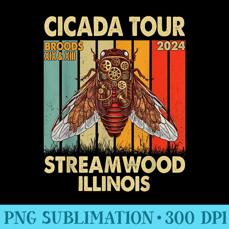 Cicada Invasion Streamwood Illinois Cicada Tour - Exclusive PNG designs - Revolutionize Your Designs