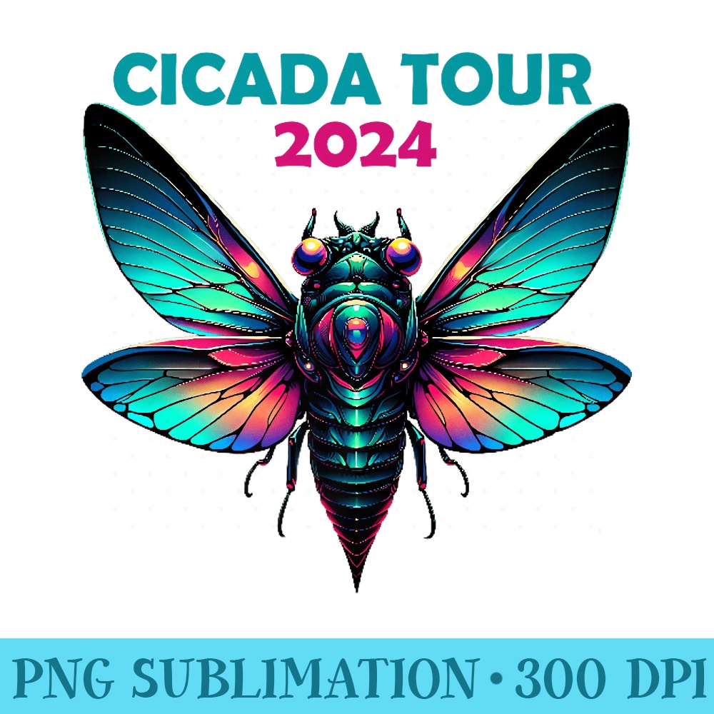 The Cicada Reunion 2024 Cicada Tour 2024 Broods XIX XIII Premium - PNG Clipart - Vibrant and Eye-Catching Typography
