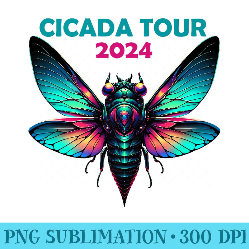 The Cicada Reunion 2024 Cicada Tour 2024 Broods XIX XIII Premium - PNG Clipart - Vibrant and Eye-Catching Typography