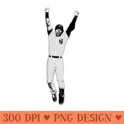 derek jeter jump - high resolution png designs