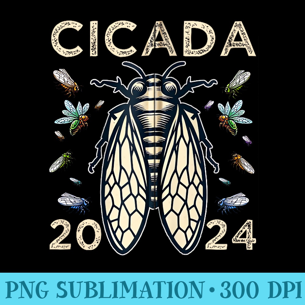 Funny Cicadas Invasion 2024 Brood Bug Lover Entomologist Zip Hoodie - Sublimation PNG Designs - Stunning Sublimation Graphics